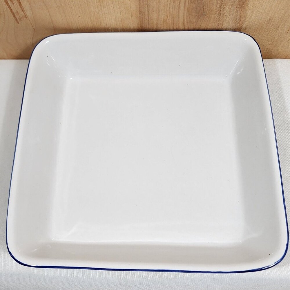 Maxam Italian Daisy Baking Dish 9.5" stoneware square Portugal handpainted flaw - Picture 5 of 9